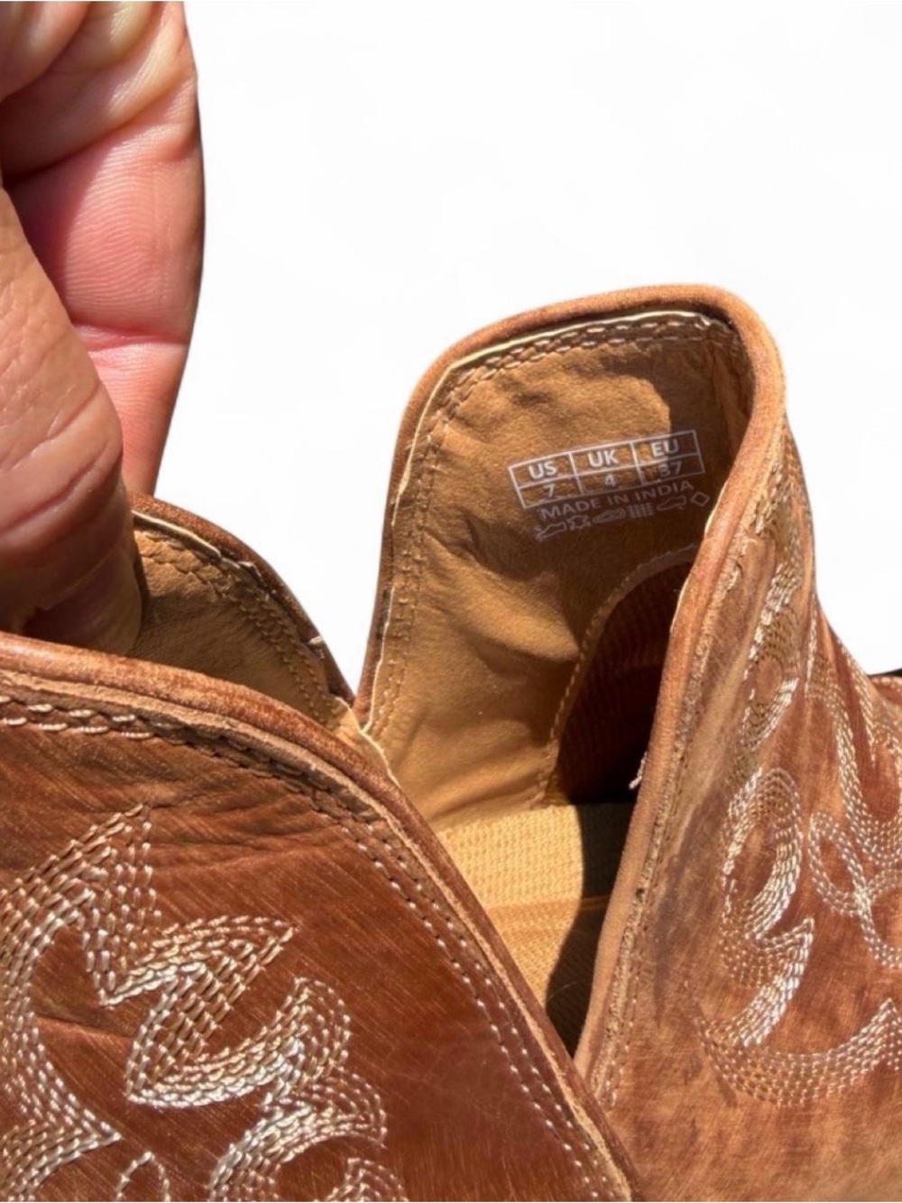 Myra Prairie Dream Brown Leather Western Cowgirl Ankle Boots 7 NWOT - Picture 6 of 8